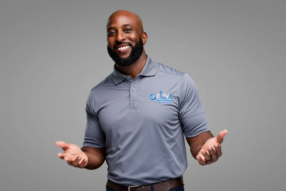 Dr. Kenneth Nwosu in Elev8 clinic apparel